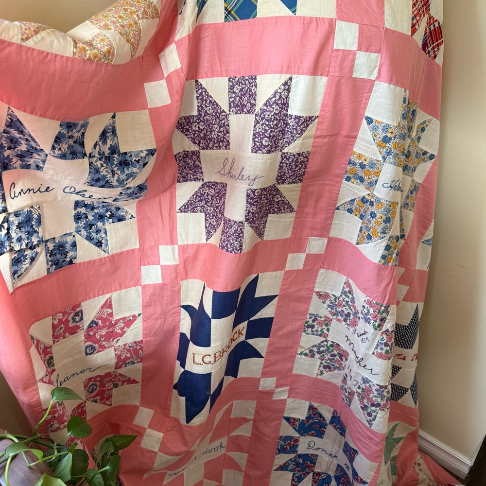 1940s Patchwork Star Quilt Guild Piece‎ - Picture 2 of 12
